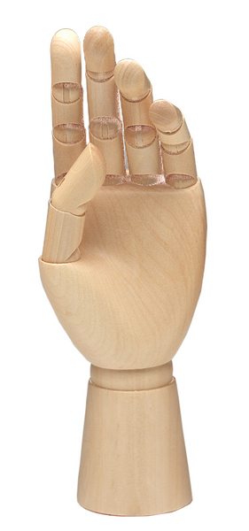 ac MANO MADERA FEMENINA IZQUIERDA 25cm.