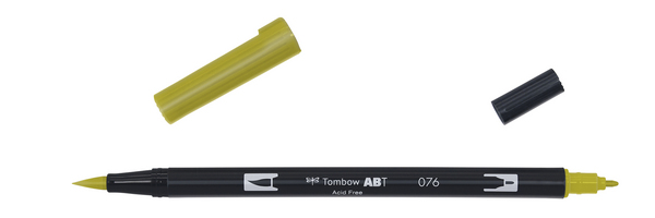 ac ROTULADOR PINCEL 2/p TOMBOW-076 green ochre