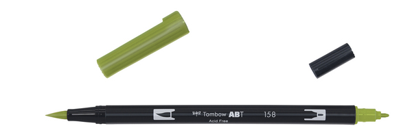 ac ROTULADOR PINCEL 2/p TOMBOW-158 dark olive