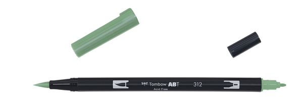 ac ROTULADOR PINCEL 2/p TOMBOW-312 holly green