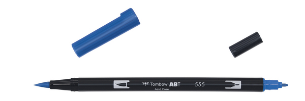 ac ROTULADOR PINCEL 2/p TOMBOW-555 ultramarine