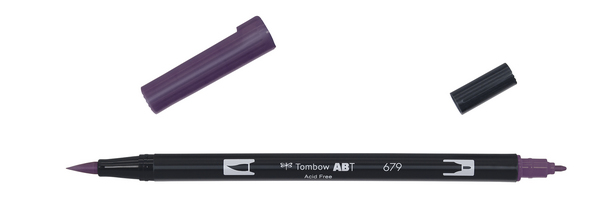 ac ROTULADOR PINCEL 2/p TOMBOW-679 dark plum