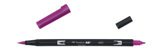 ac ROTULADOR PINCEL 2/p TOMBOW-685 deep magenta