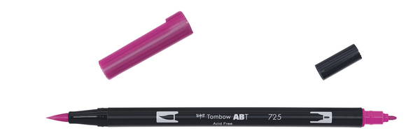 ac ROTULADOR PINCEL 2/p TOMBOW-725 rhodamine red