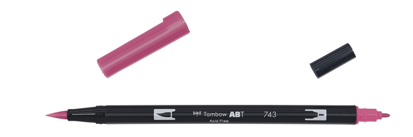 ac ROTULADOR PINCEL 2/p TOMBOW-743 hot pink