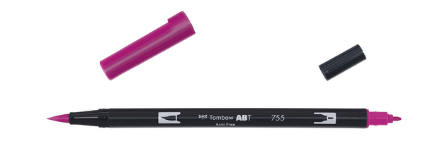 ac ROTULADOR PINCEL 2/p TOMBOW-755 rubine red
