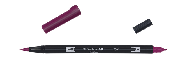 ac ROTULADOR PINCEL 2/p TOMBOW-757 port red