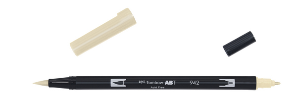 ac ROTULADOR PINCEL 2/p TOMBOW-942 tan