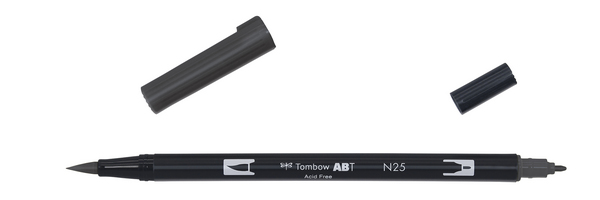 ac ROTULADOR PINCEL 2/p TOMBOW-N25 lamp black