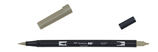 ac ROTULADOR PINCEL 2/p TOMBOW-N57 warm gray 5
