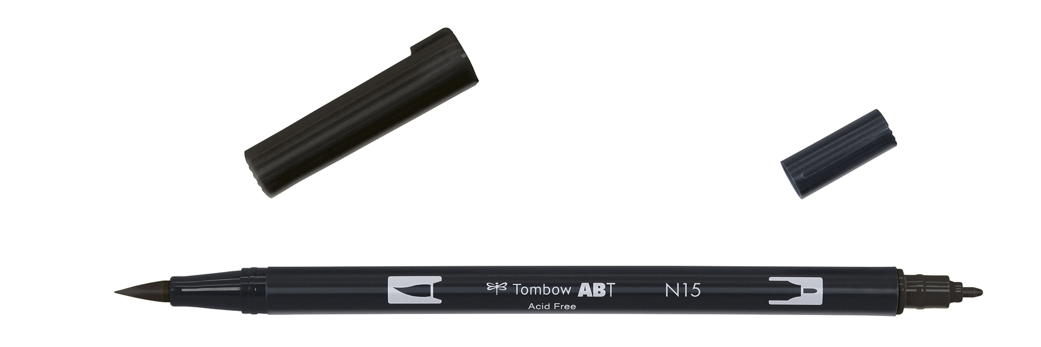ac ROTULADOR PINCEL 2/p TOMBOW-N15 black NEGRO