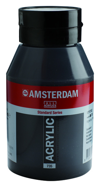 ac ACRILICO AMSTERDAM 1000ml.735-NEGRO OXIDO