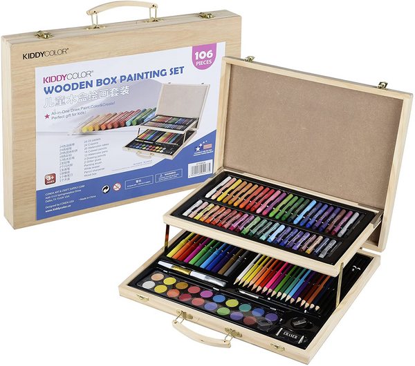 ac MALETIN MADERA KIDDYCOLOR-199626 PINTOR 106pz.