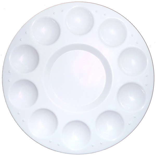 PALETA PLAST. REDONDA 17cm.11 POCILLOS