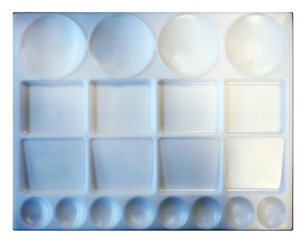 PALETA PLASTICA RECTANG.33,5x25,5 20-Pocillos