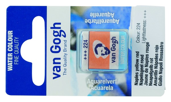 ACUARELA GOGH PAST.13 224-AMAR.NAP.ROJO