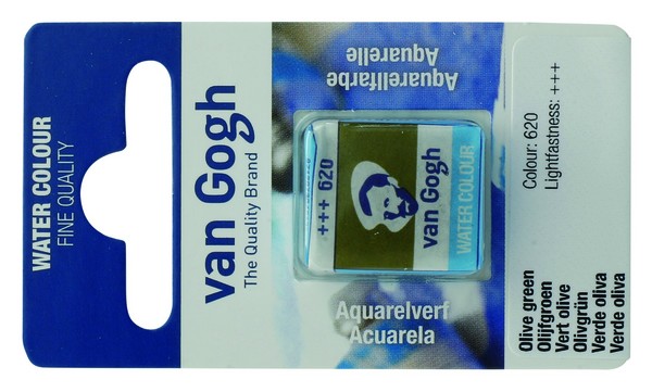 ACUARELA GOGH PAST.13 620-VERDE OLIVA