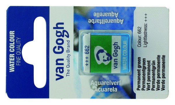 ACUARELA GOGH PAST.13 662-VERDE PERMAN.