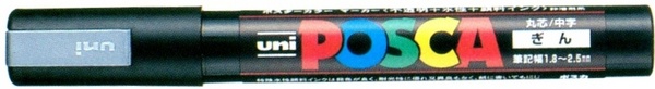 ROTULADOR POSCA PC-5M 1,8-2,5mm.  26-PLATA =