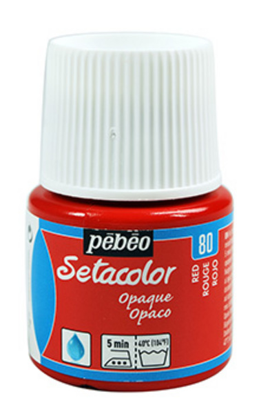 ac PEBEO SETACOLOR OPACO 45ml. O-80 ROJO (50)