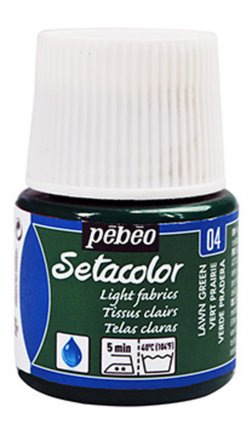 ac PEBEO SETACOLOR TEJ.CLAROS 45ml. T-04 VERDE PRA
