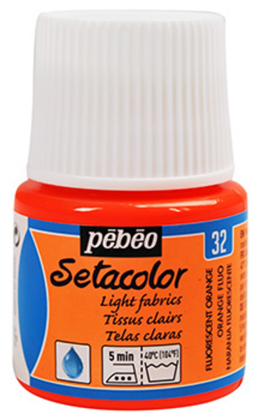 ac PEBEO SETACOLOR FLUOR 45ml. 32-NARANJA