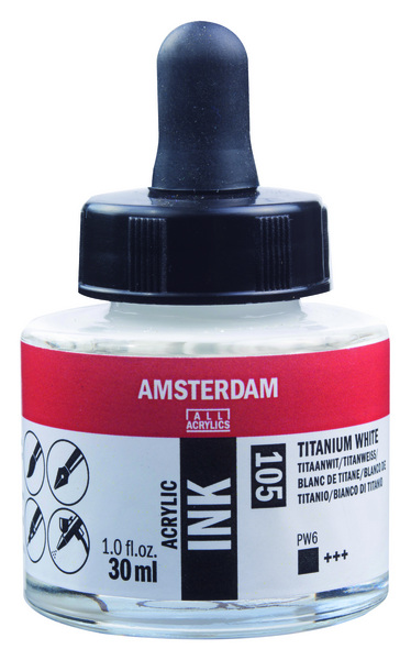 ac TINTA ACRILICA AMSTERDAM 30ml.105-BLANCO TITAN