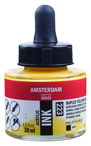ac TINTA ACRILICA AMSTERDAM 30ml.223-AMARIL.NAP.OS