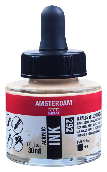 ac TINTA ACRILICA AMSTERDAM 30ml.292-AMAR.NAP.ROJ.