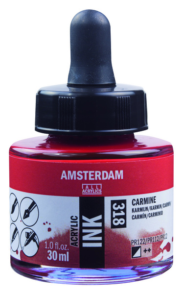 ac TINTA ACRILICA AMSTERDAM 30ml.318-CARMIN