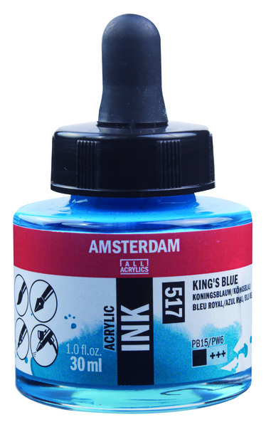 ac TINTA ACRILICA AMSTERDAM 30ml.517-AZUL REAL