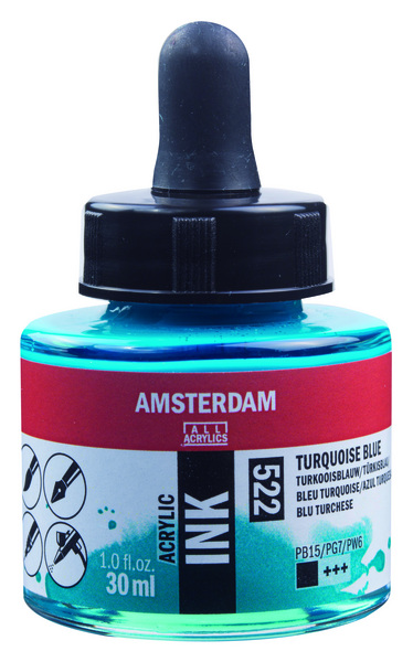ac TINTA ACRILICA AMSTERDAM 30ml.522-AZUL TURQUESA