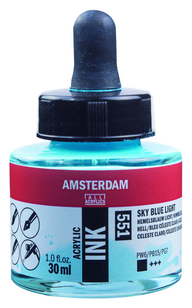 ac TINTA ACRILICA AMSTERDAM 30ml.551-AZUL CELEST.C