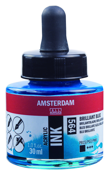 ac TINTA ACRILICA AMSTERDAM 30ml.564-AZUL BRILL