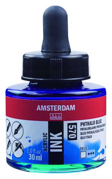 ac TINTA ACRILICA AMSTERDAM 30ml.570-AZUL FTALO