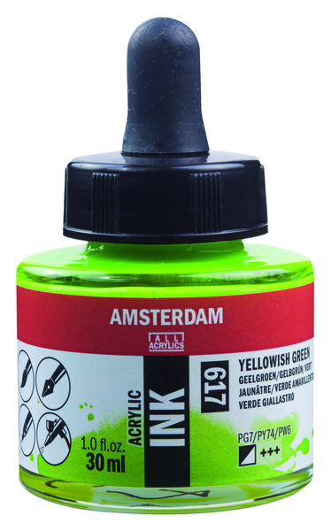 ac TINTA ACRILICA AMSTERDAM 30ml.617-VERDE AMARIL.