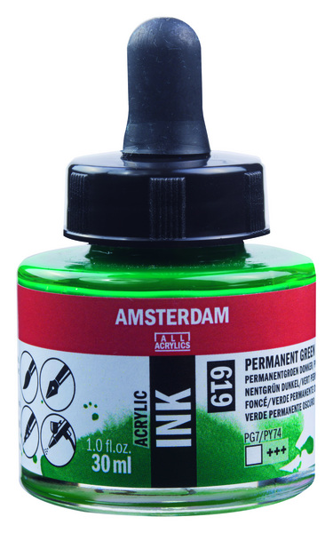 ac TINTA ACRILICA AMSTERDAM 30ml.619-VERDE PERM.OS