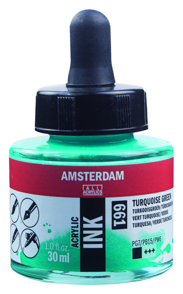 ac TINTA ACRILICA AMSTERDAM 30ml.661-VERDE TURQ.