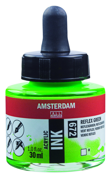 ac TINTA ACRILICA AMSTERDAM 30ml.672-VERDE REFLEX