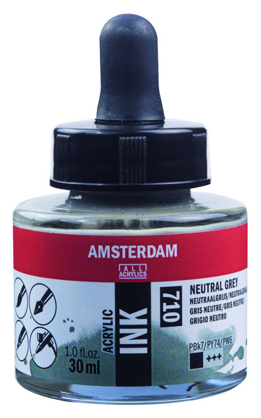 ac TINTA ACRILICA AMSTERDAM 30ml.710-GRIS NEUTRO