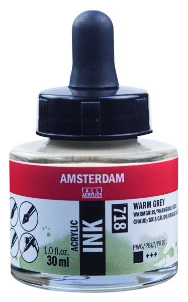 ac TINTA ACRILICA AMSTERDAM 30ml.718-GRIS CALIDO