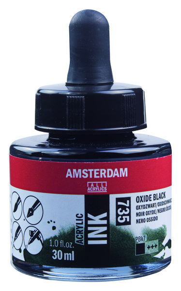 ac TINTA ACRILICA AMSTERDAM 30ml.735-NEGRO OXIDO