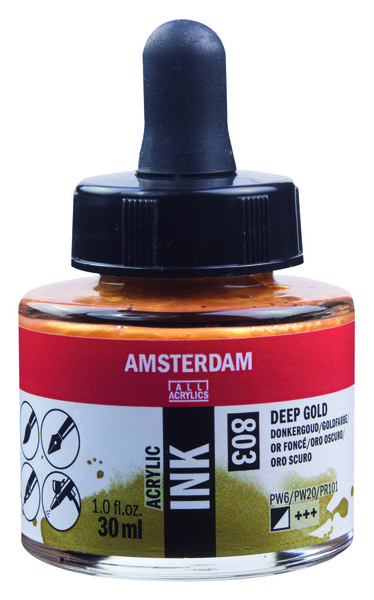 ac TINTA ACRILICA AMSTERDAM 30ml.803-ORO OSCURO