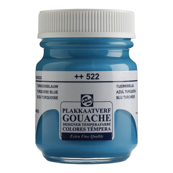 ac GOUACHE TEMPE.TALENS F/50ml. 522-AZUL TURQUESA