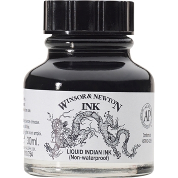 TINTA CHINA LIQUIDA W&N 14ml.1005754-NEGRO