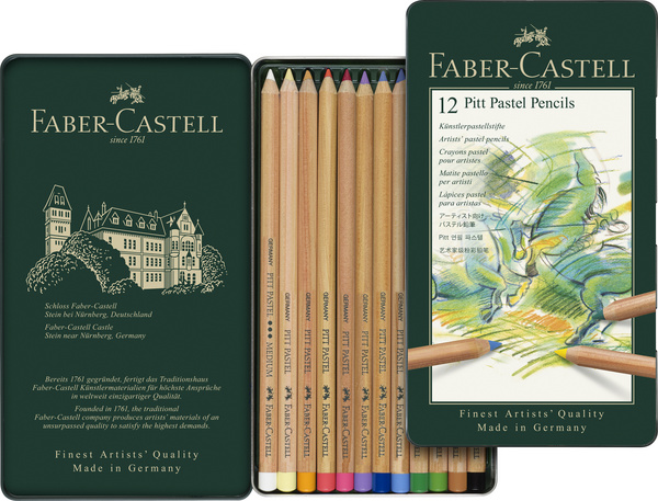ac FABER-112112 CAJA METAL 12 LAPIZ PASTEL