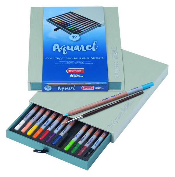 ac CAJA MADERA BRUYNZEEL DESING 12 LAPIZ ACUARELA