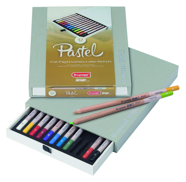 ac CAJA MADERA BRUYNZEEL DESING 12 LAPIZ PASTEL