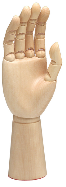 ac MANO MADERA MASCULINA DERECHA 30cm.