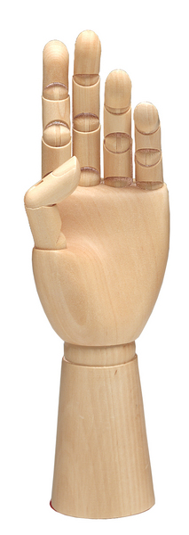 ac MANO MADERA MASCULINA IZQUIERD 30cm.